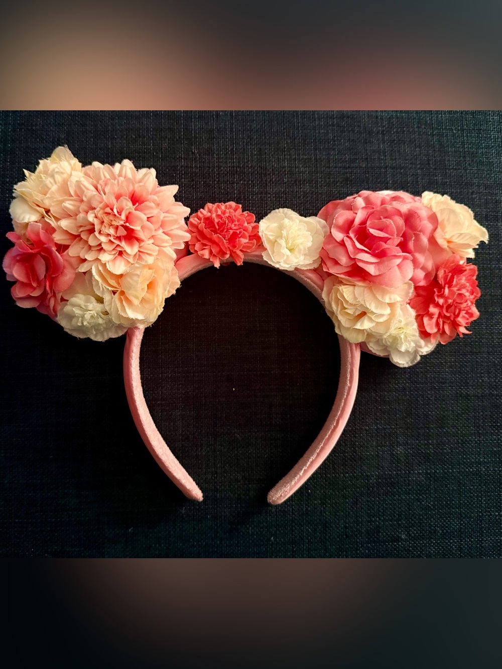Disney Pink Floral Mouse Ear Headband